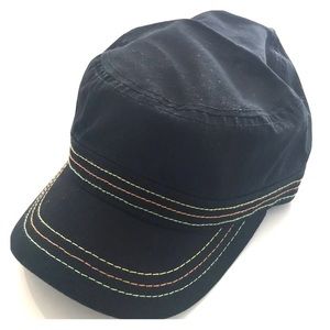 Pugs Gear Shelby Women Stripe Floral Black Hat